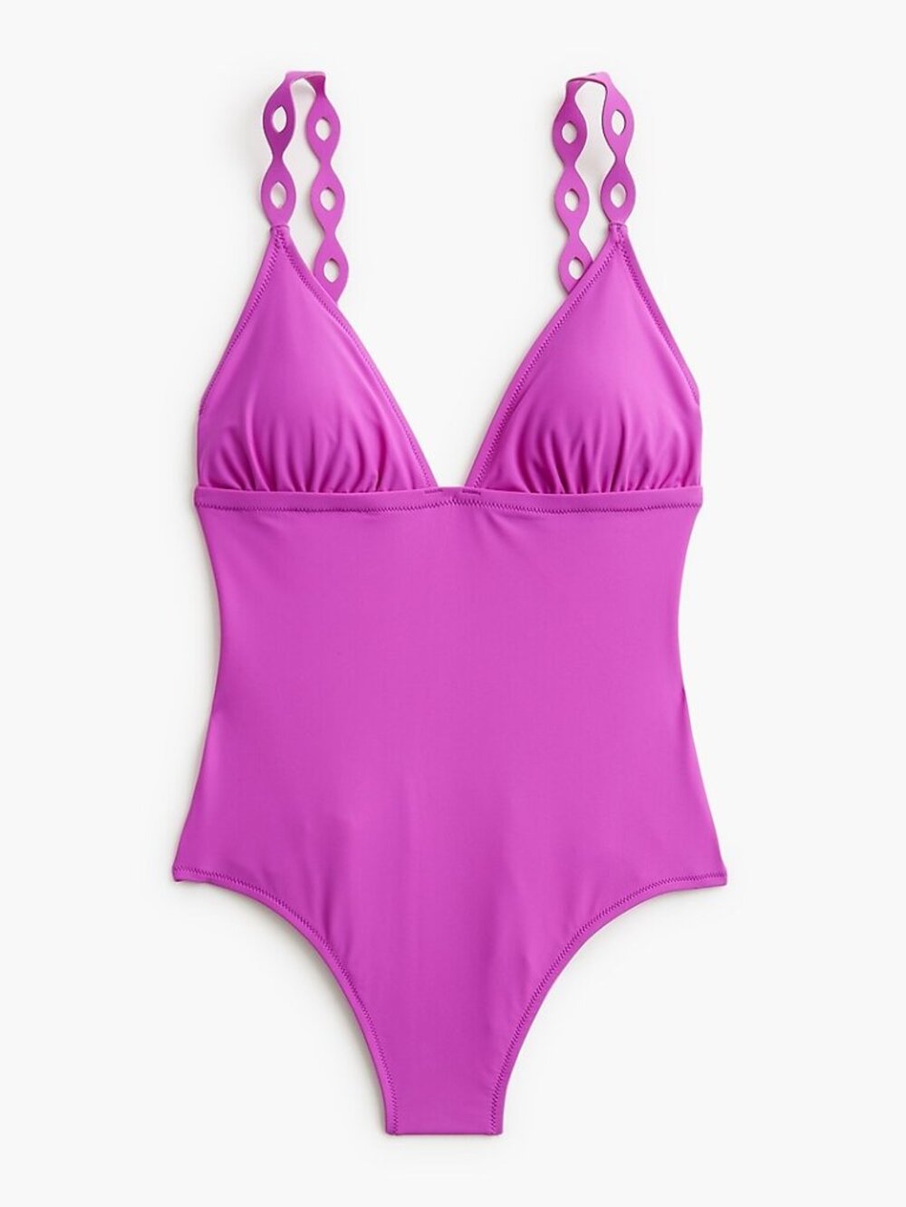 NEW J. Crew Bright Purple Swimsuit One Piece Cut out Strap Small